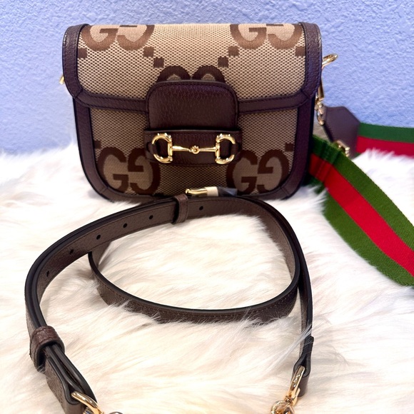 NEW Gucci Horsebit 1955 Jumbo GG Mini Bag - Picture 11 of 12